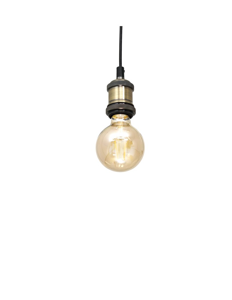 Milagro Lampa wisząca EDISON Czarny/MOSIĄDZ 1xE27 MLP6516 Milagro Lampa wisząca EDISON Czarny/MOSIĄDZ 1xE27 MLP6516