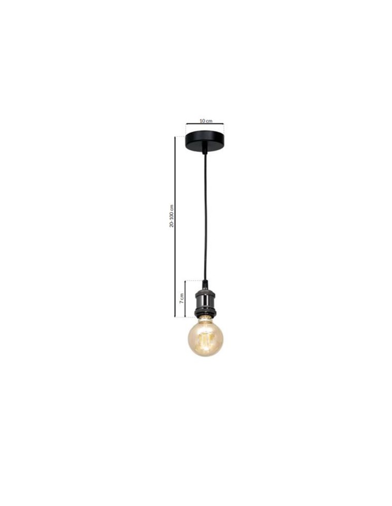 Milagro Lampa wisząca EDISON Czarny/MOSIĄDZ 1xE27 MLP6516 Milagro Lampa wisząca EDISON Czarny/MOSIĄDZ 1xE27 MLP6516