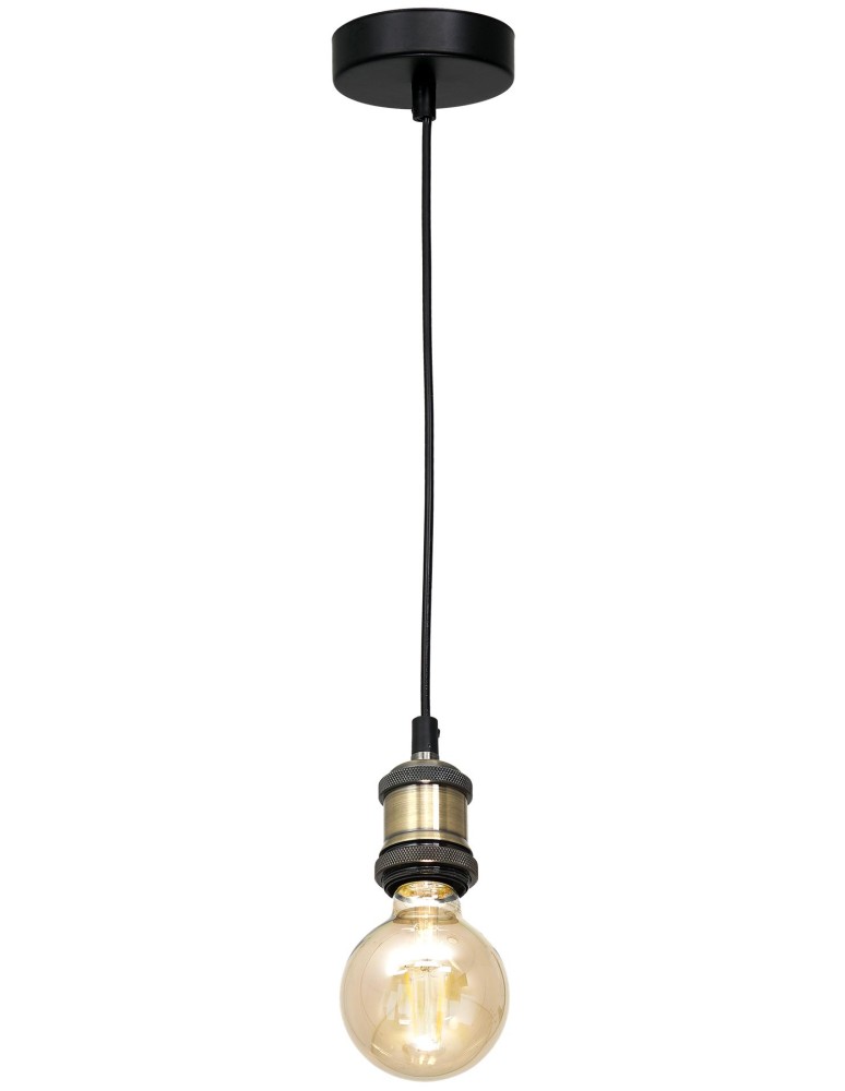 Milagro Lampa wisząca EDISON Czarny/MOSIĄDZ 1xE27 MLP6516 Milagro Lampa wisząca EDISON Czarny/MOSIĄDZ 1xE27 MLP6516