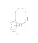 Kinkiety kule - Milagro Kinkiet ALIAS GOLD 1xE14 ML0319 - product 5