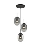 Lampy wiszące potrójne - Milagro Lampa wisząca ALIAS BLACK 3xE14 koło ML0320 - product 1