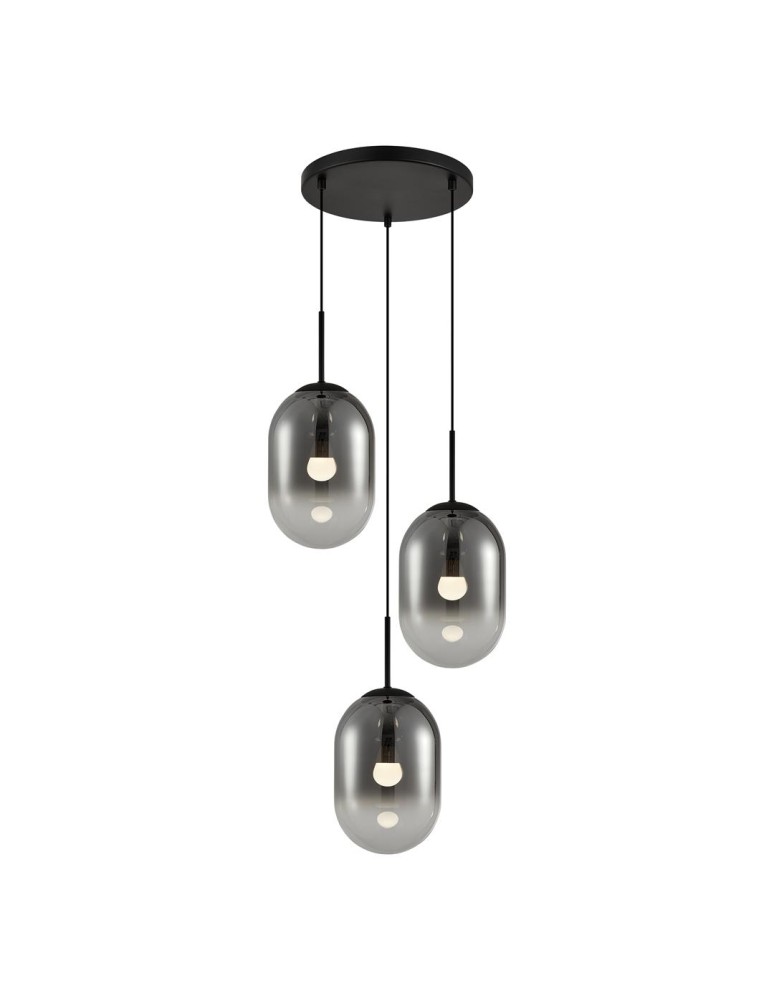 Milagro Lampa wisząca ALIAS BLACK 3xE14 koło ML0320