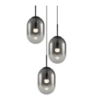 Lampy wiszące potrójne - Milagro Lampa wisząca ALIAS BLACK 3xE14 koło ML0320 - product 2