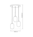 Lampy wiszące potrójne - Milagro Lampa wisząca ALIAS BLACK 3xE14 koło ML0320 - product 5