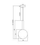 Milagro Lampa wisząca NIKO BLACK 1xG9 fi 200 ML0329 Milagro Lampa wisząca NIKO BLACK 1xG9 fi 200 ML0329