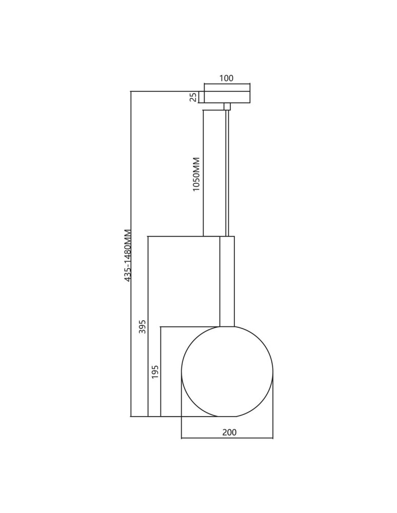 Milagro Lampa wisząca NIKO BLACK 1xG9 fi 200 ML0329 Milagro Lampa wisząca NIKO BLACK 1xG9 fi 200 ML0329