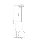 Milagro Lampa wisząca NIKO BLACK 1xG9 fi 150 ML0331 Milagro Lampa wisząca NIKO BLACK 1xG9 fi 150 ML0331