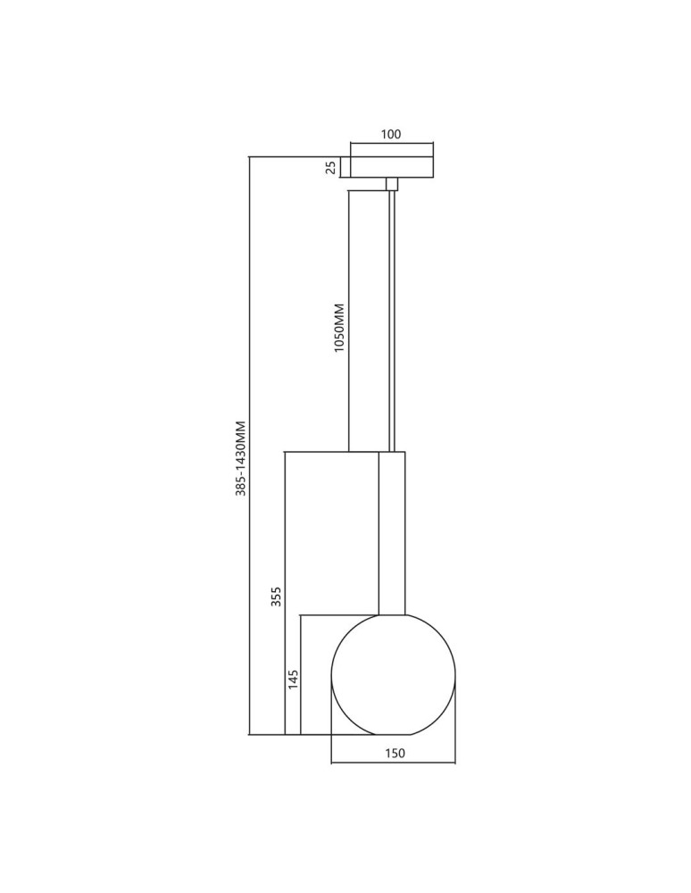 Milagro Lampa wisząca NIKO BLACK 1xG9 fi 150 ML0331 Milagro Lampa wisząca NIKO BLACK 1xG9 fi 150 ML0331