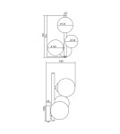 Kinkiety kule - Milagro Kinkiet MILA 3xG9 ML0336 - product 5