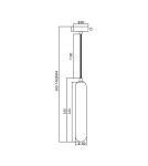 Milagro Lampa wisząca PAX BLACK 1xG9 ML0337 Milagro Lampa wisząca PAX BLACK 1xG9 ML0337
