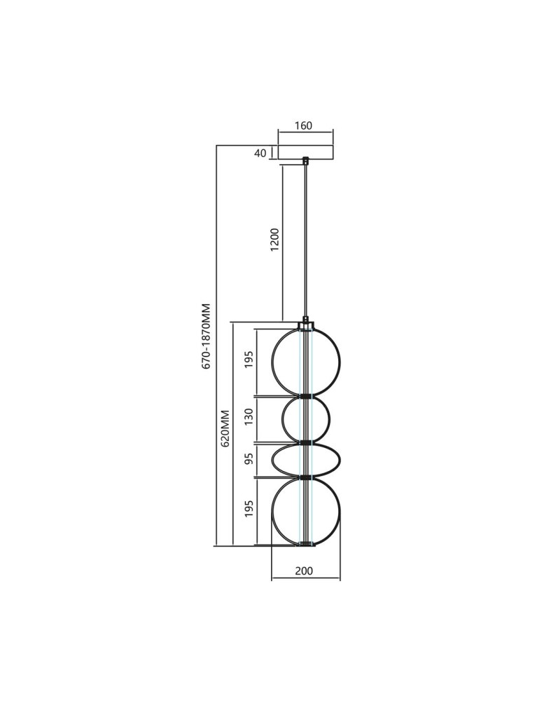 Milagro Lampa wisząca DAPHNE SMOKED 36W ML0347 Milagro Lampa wisząca DAPHNE SMOKED 36W ML0347
