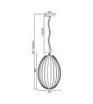 Lampy wiszące pojedyncze - Milagro Lampa wisząca BRAGA WHITE 1xE27 ML0350 - product 5