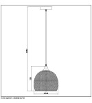 Lampy wiszące - Lucide MESH Wisząca E27 22cm H 20cm 43404/22/30 - produkt 5