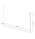 Thoro Lampa wisząca PINNE 200 czarna 4000K TH.232 Thoro Lampa wisząca PINNE 200 czarna 4000K TH.232