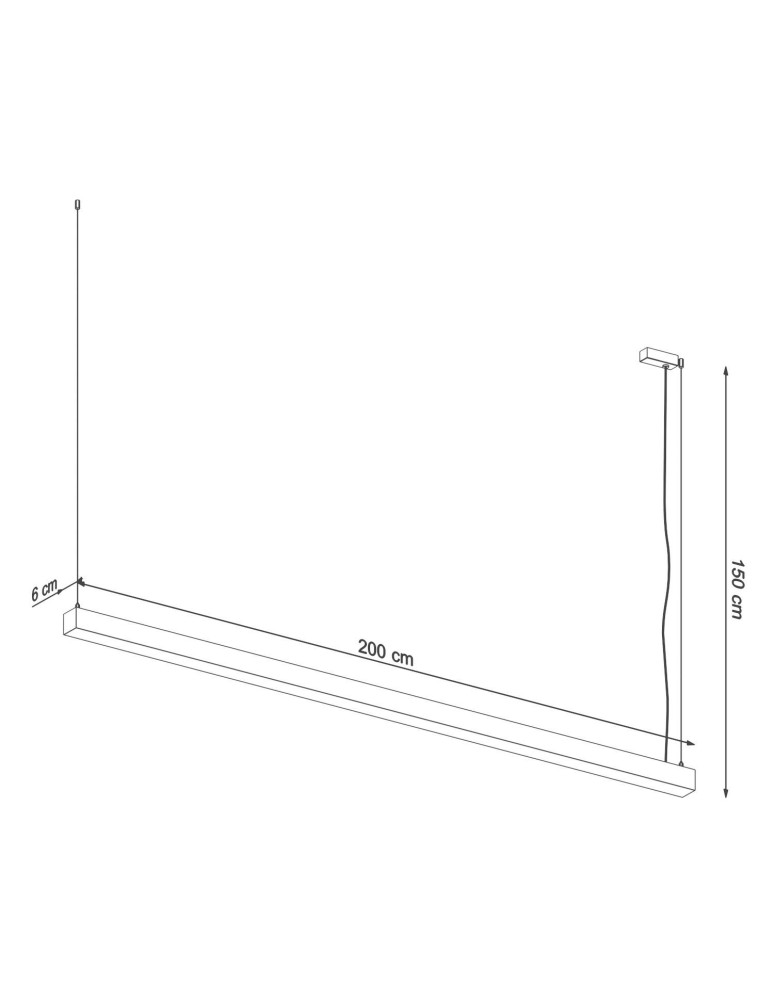 Thoro Lampa wisząca PINNE 200 czarna 4000K TH.232 Thoro Lampa wisząca PINNE 200 czarna 4000K TH.232
