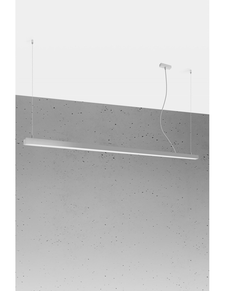 Thoro Lampa wisząca PINNE 200 szara 4000K TH.233