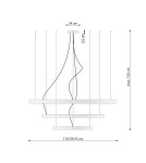 Thoro Żyrandol RIO 3 55/78/110 biały LED 4000K TH.271 Thoro Żyrandol RIO 3 55/78/110 biały LED 4000K TH.271