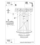 Thoro Żyrandol RIO 3 55/78/110 biały LED 4000K TH.271 Thoro Żyrandol RIO 3 55/78/110 biały LED 4000K TH.271
