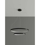 Lampy wiszące okręgi - Thoro Żyrandol RIO 2 55/78 czarny LED 4000K TH.212 - product 2