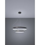Lampy wiszące okręgi - Thoro Żyrandol RIO 2 55/78 czarny LED 4000K TH.212 - product 3