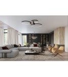 Lampy wiszące okręgi - Thoro Żyrandol RIO 2 55/78 czarny LED 4000K TH.212 - product 9