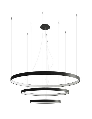 Thoro Żyrandol RIO 3 55/78/110 czarny LED 4000K TH.177