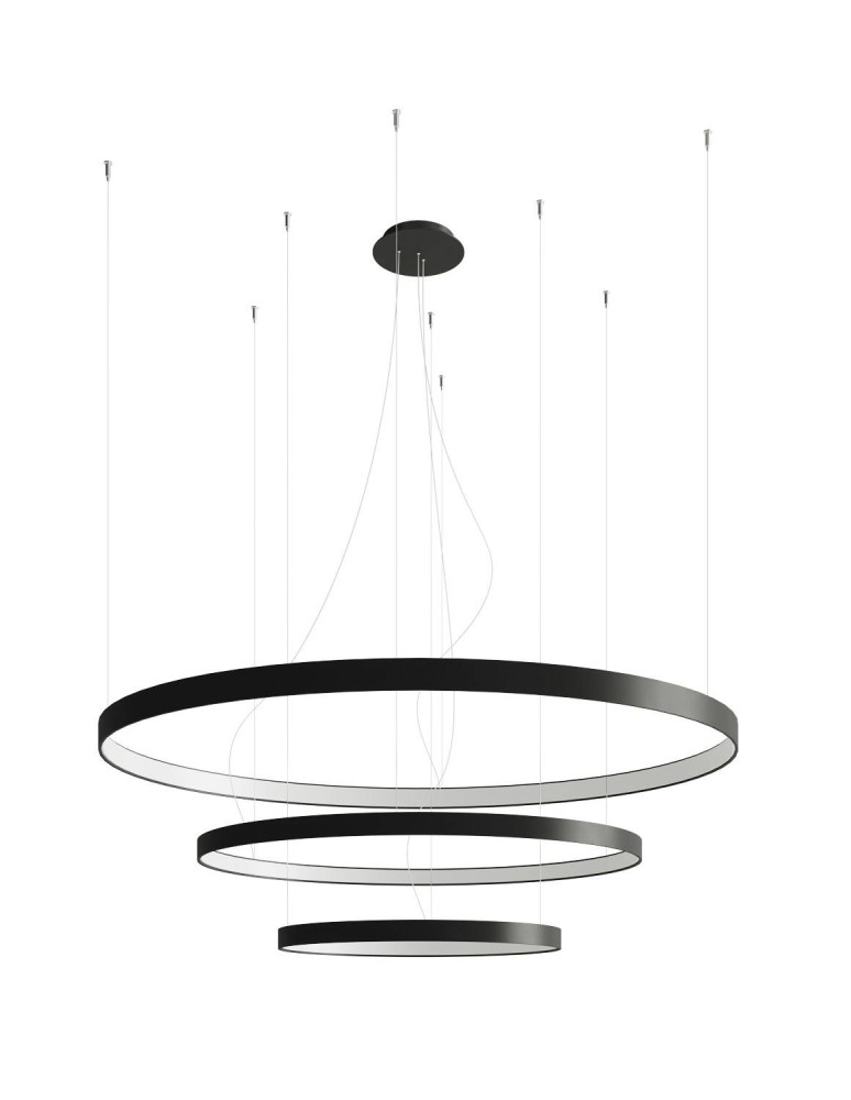 Thoro Żyrandol RIO 3 55/78/110 czarny LED 4000K TH.177