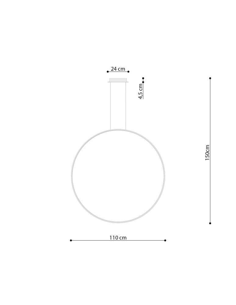 Thoro Lampa wisząca RIO 110 złota LED 3000K TH.179