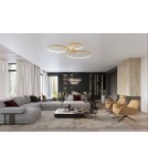 Lampy wiszące okręgi - Thoro Żyrandol RIO 2 55/78 złoty LED 4000K TH.268 - product 9