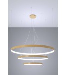 Lampy wiszące okręgi - Thoro Żyrandol RIO 3 55/78/110 złoty LED 4000K TH.269 - product 3
