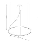 Thoro Żyrandol RISA 120 czarny LED 3000K TH.276 Thoro Żyrandol RISA 120 czarny LED 3000K TH.276