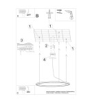 Thoro Żyrandol RISA 120 czarny LED 3000K TH.276 Thoro Żyrandol RISA 120 czarny LED 3000K TH.276