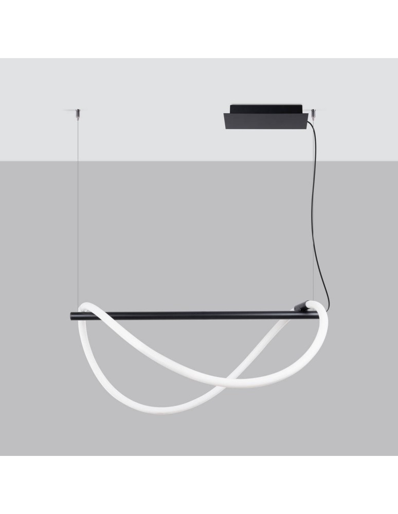 Thoro Lampa wisząca GALAKSE 84 czarna LED 2700-6500K TH.279 Thoro Lampa wisząca GALAKSE 84 czarna LED 2700-6500K TH.279