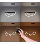 Thoro Lampa wisząca GALAKSE 84 czarna LED 2700-6500K TH.279 Thoro Lampa wisząca GALAKSE 84 czarna LED 2700-6500K TH.279