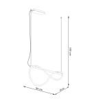 Thoro Lampa wisząca GALAKSE 84 czarna LED 2700-6500K TH.279 Thoro Lampa wisząca GALAKSE 84 czarna LED 2700-6500K TH.279