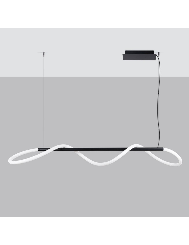 Thoro Lampa wisząca GALAKSE 148 czarna LED 2700-6500K TH.280