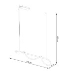 Lampy wiszące nad wyspę - Thoro Lampa wisząca GALAKSE 148 czarna LED 2700-6500K TH.280 - product 9