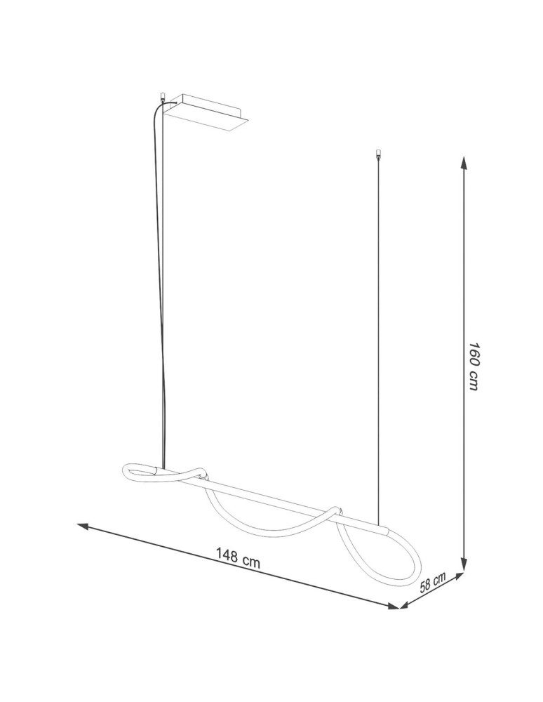 Thoro Lampa wisząca GALAKSE 148 czarna LED 2700-6500K TH.280