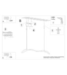 Lampy wiszące nad wyspę - Thoro Lampa wisząca GALAKSE 148 czarna LED 2700-6500K TH.280 - product 10
