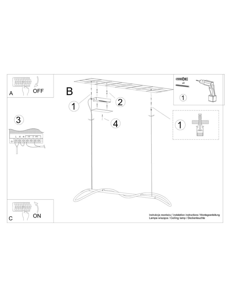 Thoro Lampa wisząca GALAKSE 148 czarna LED 2700-6500K TH.280