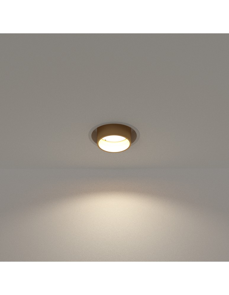 Lampy podtynkowe okrągłe - Nowodvorski MONO SLIDE  Spot Podtynkowa Max moc 10W only LED GU10 Satynowy złoty 10798 - product kolory-swiatla.pl 2