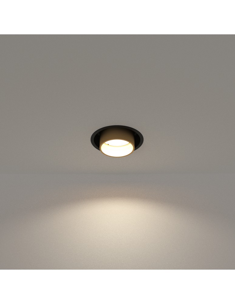 Lampy podtynkowe okrągłe - Nowodvorski MONO SLIDE  Spot Podtynkowa Max moc 10W only LED GU10 Satynowy złoty 10800 - product kolory-swiatla.pl 2