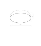 Plafony okrągłe - Nowodvorski SATELLITE L  Sufitowa Plafon Max moc 25W only LED E27 Szary 8024 - product 2