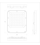Naświetlacze zewnętrzne / halopaki - ITALUX Timbo Naświetlacz Szary IP65 1xLED 30W Neutralna biel FD-23913-30W - product 5