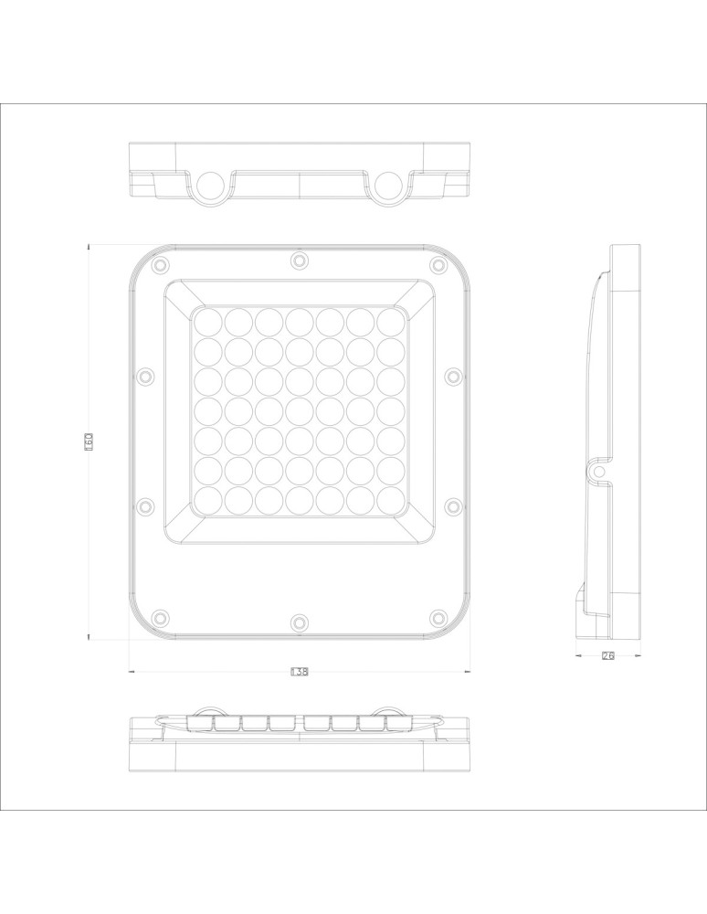 ITALUX Timbo Naświetlacz Szary IP65 1xLED 30W Neutralna biel FD-23913-30W
