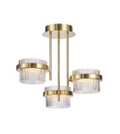 Lampy sufitowe glamour - ITALUX Tiara Plafon Piaskowany złoty z połyskiem 3xLED 24W PND-77362-3-24W-GD - product 1