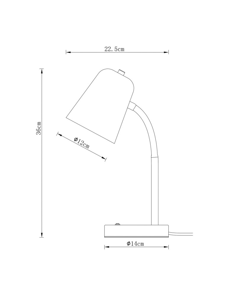 Lampy stołowe dziecięce - ITALUX Prato Stołowa/Nocna Czarny 1xE27 TB-37643-BK - product kolory-swiatla.pl 2
