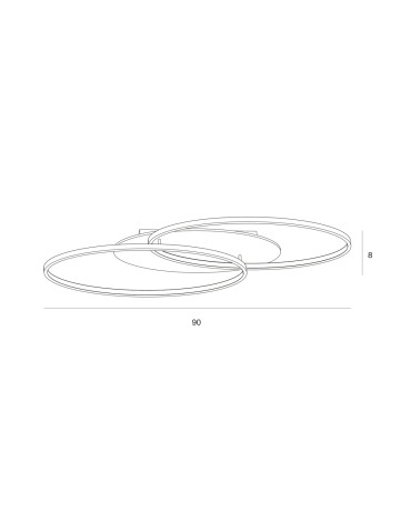 ITALUX Poraso Plafon 2xLED 24W 3000K PLF-93439-24W-WO - produkt 2
