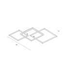 Lampy sufitowe LED - ITALUX Noris Plafon Czarny piaskowany 2xLED 38W Ciepła biel PLF-82738-38W-WO - product 3