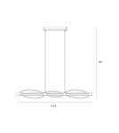 Lampy wiszące LED - ITALUX Natano Wisząca Czarny piaskowany 3xLED 38W Ciepła biel PND-55362-40W-WO - product 2